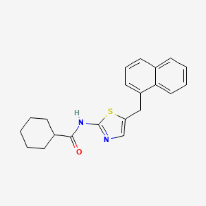 molecular formula C21H22N2OS B1664143 N-[5-(1-naphthylmethyl)-1,3-thiazol-2-yl]cyclohexanecarboxamide CAS No. 327077-97-4