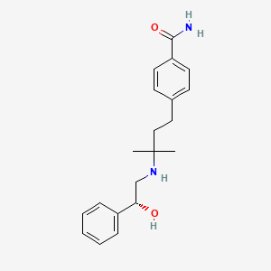 B1664148 4-(3-(2-Hydroxy-2-phenyl)ethylamino-3-methylbutyl)benzamide CAS No. 111974-80-2