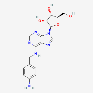molecular formula C17H20N6O4 B1664155 N(6)-(4-Aminobenzyl)adenosine CAS No. 95523-13-0