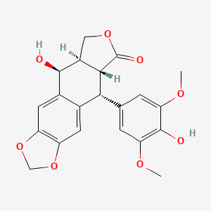 molecular formula C21H20O8 B1664165 (-)-4'-Demethylepipodophyllotoxin CAS No. 6559-91-7