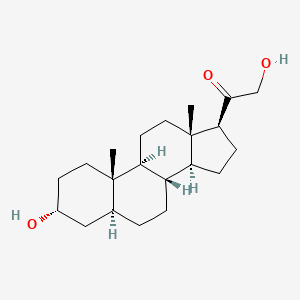molecular formula C21H34O3 B1664178 Tetrahydrodeoxycorticosterone CAS No. 567-02-2