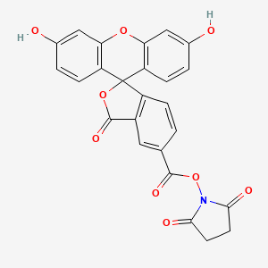 molecular formula C25H15NO9 B1664180 5-Carboxyfluorescein N-succinimidyl ester CAS No. 92557-80-7