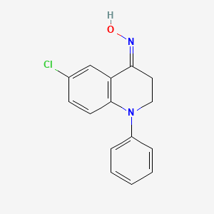B1664187 4-Quinolinone, 1,2,3,4-tetrahydro-6-chloro-1-phenyl-, oxime CAS No. 14206-74-7