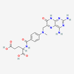 molecular formula C20H22N8O6 B1664196 2-[[4-[(2,4-diamino-7-oxo-8H-pteridin-6-yl)methyl-methylamino]benzoyl]amino]pentanedioic acid CAS No. 5939-37-7