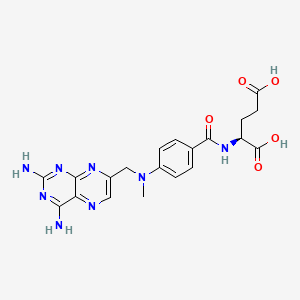 molecular formula C20H22N8O5 B1664198 N-(4-(((2,4-二氨基-7-蝶啶基)甲基)甲基氨基)苯甲酰)-L-谷氨酸 CAS No. 52980-66-2