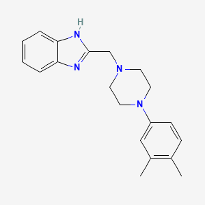 molecular formula C20H24N4 B1664227 2-[[4-(3,4-dimethylphenyl)piperazin-1-yl]methyl]-1H-benzimidazole CAS No. 726174-00-1