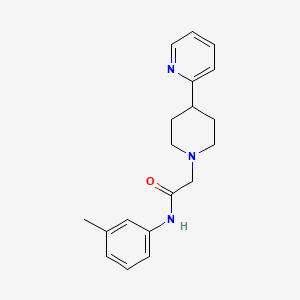 N-(3-methylphenyl)-2-(4-pyridin-2-ylpiperidin-1-yl)acetamide