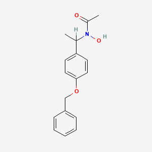B1664233 Acetamide, N-hydroxy-N-(1-(4-(phenylmethoxy)phenyl)ethyl)- CAS No. 111525-11-2