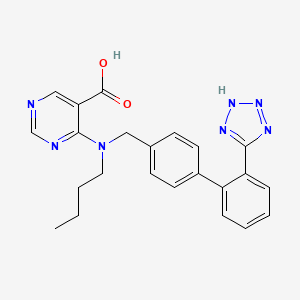 molecular formula C23H23N7O2 B1664267 4-[Butyl([2'-(1h-tetrazol-5-yl)[1,1'-biphenyl]-4-yl]methyl)amino]-5-pyrimidinecarboxylic acid CAS No. 141872-46-0