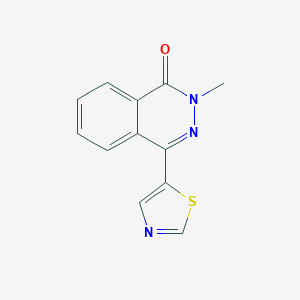 molecular formula C12H9N3OS B166427 2-甲基-4-(5-噻唑基)-1(2H)-酞嗪酮 CAS No. 137382-10-6