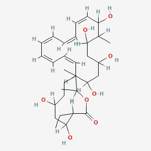 molecular formula C32H52O8 B1664281 (17Z,19Z,21Z,23Z,25Z)-3-ethyl-4,6,10,12,14,16-hexahydroxy-15,27,28-trimethyl-1-oxacyclooctacosa-17,19,21,23,25-pentaen-2-one CAS No. 141443-40-5