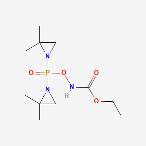 ((Bis(2,2-dimethyl-1-aziridinyl)phosphinyl)oxy)carbamic acid ethyl ester