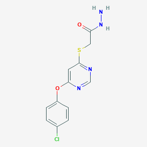 Acetic acid, ((6-(4-chlorophenoxy)-4-pyrimidinyl)thio)-, hydrazide