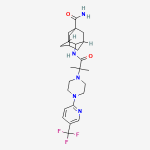 molecular formula C25H34F3N5O2 B1664303 ABT-384 CAS No. 868623-40-9