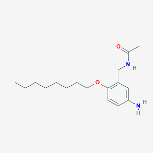 molecular formula C17H28N2O2 B1664321 乙酰胺，N-(5-氨基-2-(辛氧基)苄基)- CAS No. 5819-83-0