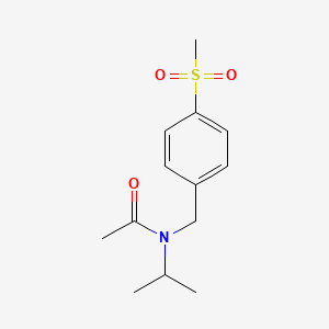 molecular formula C13H19NO3S B1664328 N-[(4-methylsulfonylphenyl)methyl]-N-propan-2-ylacetamide CAS No. 3613-88-5