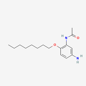 molecular formula C16H26N2O2 B1664329 乙酰苯胺，5'-氨基-2'-(辛氧基)- CAS No. 13724-16-8