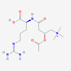molecular formula C15H30N5O5+ B1664337 Acetylcarnitine arginyl amide CAS No. 149341-40-2