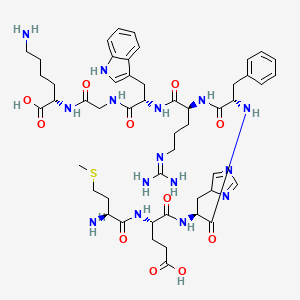 molecular formula C50H71N15O11S B1664360 N2-(N-(N-(N2-(N-(N-(N-L-Methionyl-L-alpha-glutamyl)-L-histidyl)-L-phenylalanyl)-L-arginyl)-L-tryptophyl)glycyl)-L-lysine CAS No. 67224-41-3