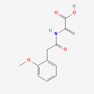 molecular formula C12H13NO4 B1664367 2-Propenoic acid, 2-(((2-methoxyphenyl)acetyl)amino)- CAS No. 111542-07-5