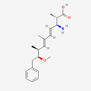 molecular formula C20H29NO3 B1664370 (2S,3S,4E,6E,8S,9S)-3-amino-9-methoxy-2,6,8-trimethyl-10-phenyldeca-4,6-dienoic acid CAS No. 126456-06-2