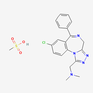 molecular formula C20H20ClN5O3S B1664377 阿地那唑仑甲磺酸盐 CAS No. 57938-82-6