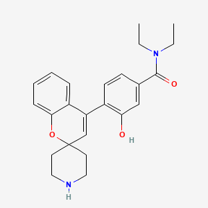 molecular formula C24H28N2O3 B1664382 N,N-diethyl-3-hydroxy-4-spiro[chromene-2,4'-piperidine]-4-ylbenzamide CAS No. 850176-30-6