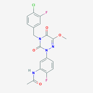 molecular formula C19H15ClF2N4O4 B1664386 ADX71441 CAS No. 1207440-88-7