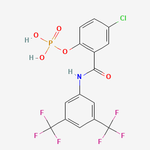 molecular formula C15H9ClF6NO5P B1664391 AER-271 CAS No. 634913-39-6