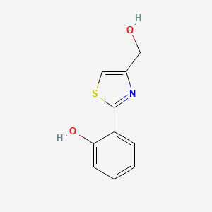 molecular formula C10H9NO2S B1664396 4-Thiazolemethanol, 2-(2-hydroxyphenyl)- CAS No. 154037-50-0