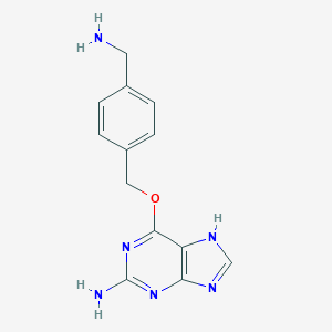 molecular formula C13H14N6O B016644 6-((4-(Aminomethyl)benzyl)oxy)-7H-purin-2-amine CAS No. 674799-96-3