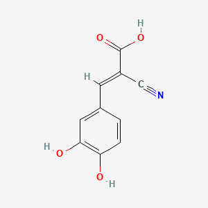 molecular formula C10H7NO4 B1664423 (E)-2-Cyano-3-(3,4-dihydroxyphenyl)-2-propenoic acid CAS No. 122520-79-0