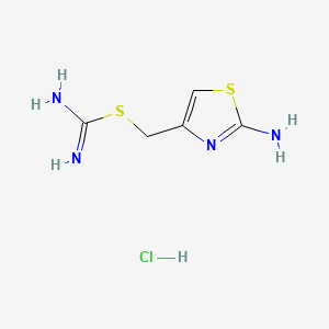 molecular formula C5H10Cl2N4S2 B1664424 2-((2-Amino-4-tiazolyl)methyl)isothiouronium dichloride CAS No. 20167-22-0