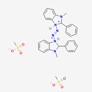 molecular formula C30H30N6O6S2 B1664435 1,1'-Azobis(3-methyl-2-phenylbenzimidazolinium) dimethanesulfonate CAS No. 53409-57-7