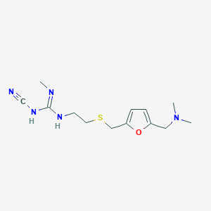 molecular formula C13H21N5OS B1664441 N-(2-(((5-((Dimethylamino)methyl)-2-furanyl)methyl)thio)ethyl)-N'-methyl-N''-cyanoguanidine CAS No. 66357-17-3