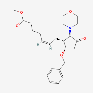 Methyl 7-(2-(4-morpholinyl)-3-oxo-5-(phenylmethoxy)cyclopentyl)-5-heptenoate