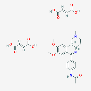 molecular formula C31H35N3O11 B1664443 N-[4-[(4aR,10bS)-8,9-dimethoxy-2-methyl-3,4,4a,10b-tetrahydro-1H-benzo[c][1,6]naphthyridin-6-yl]phenyl]acetamide;(E)-but-2-enedioic acid CAS No. 76166-55-7