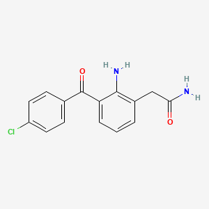 molecular formula C15H13ClN2O2 B1664445 2-[2-Amino-3-(4-chlorobenzoyl)phenyl]acetamide CAS No. 78281-73-9
