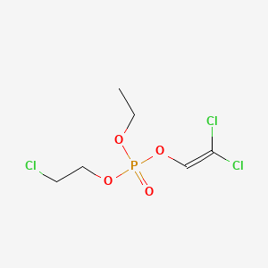 molecular formula C6H10Cl3O4P B1664461 Phosphoric acid, 2-chloroethyl 2,2-dichloroethenyl ethyl ester CAS No. 3568-51-2
