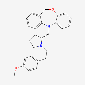 molecular formula C27H30N2O2 B1664468 Dibenz(b,E)(1,4)oxazepine, 5,11-dihydro-5-(((2R)-1-(2-(4-methoxyphenyl)ethyl)-2-pyrrolidinyl)methyl)- CAS No. 195991-49-2