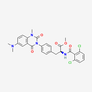 molecular formula C25H19Cl2N3O5 B1664470 卡罗替格拉斯特甲酯 CAS No. 401905-67-7