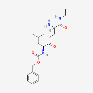 molecular formula C20H31N3O4 B1664478 benzyl N-[(4S)-8-amino-9-(ethylamino)-2-methyl-5,9-dioxononan-4-yl]carbamate CAS No. 158798-83-5