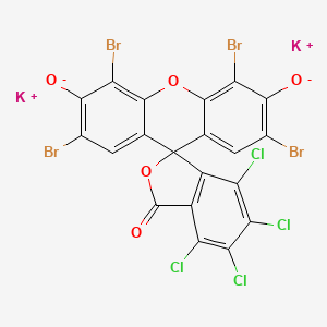 molecular formula C20H2Br4Cl4K2O5 B1664483 螺(异苯并呋喃-1(3H),9'-(9H)呫吨)-3-酮, 2',4',5',7'-四溴-4,5,6,7-四氯-3',6'-二羟基-, 二钾盐 CAS No. 75888-73-2