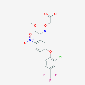 molecular formula C19H16ClF3N2O7 B1664485 methyl 2-[(E)-[1-[5-[2-chloro-4-(trifluoromethyl)phenoxy]-2-nitrophenyl]-2-methoxyethylidene]amino]oxyacetate CAS No. 104459-82-7