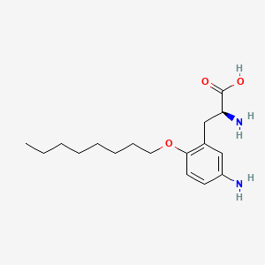 molecular formula C17H28N2O3 B1664489 Alanine, 3-(5-amino-2-(octyloxy)phenyl)- CAS No. 13724-17-9
