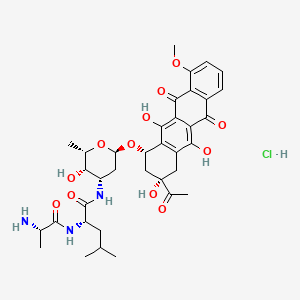 molecular formula C36H46ClN3O12 B1664494 Alanylleucyl-daunorubicin CAS No. 74853-81-9