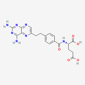 molecular formula C20H21N7O5 B1664510 L-Glutamic acid,4-diamino-6-pteridinyl)ethyl]benzoyl]- CAS No. 52454-37-2