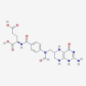 molecular formula C20H23N7O7 B1664515 10-Formyltetrahydropteroylglutamic acid CAS No. 2800-34-2