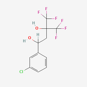 molecular formula C11H9ClF6O2 B1664540 1,3-丁二醇，1-(m-氯苯基)-4,4,4-三氟-3-三氟甲基- CAS No. 34848-22-1