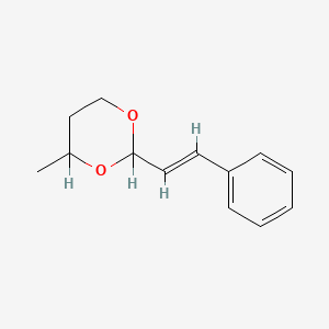 molecular formula C13H16O2 B1664545 4-Methyl-2-(2-phenylvinyl)-1,3-dioxane CAS No. 5420-98-4